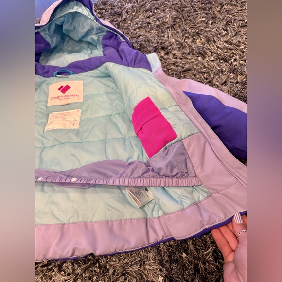 Obermeyer Toddler Girls Ski Jacket 3T/4T Purple I-Grow Snow Coat - Picture 7 of 10